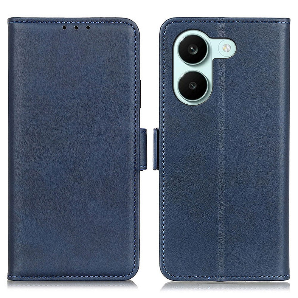 For Xiaomi Poco X8 Pro 5G / Redmi Turbo 5 5G Case Stand Cowhide Texture PU Leather Phone Cover