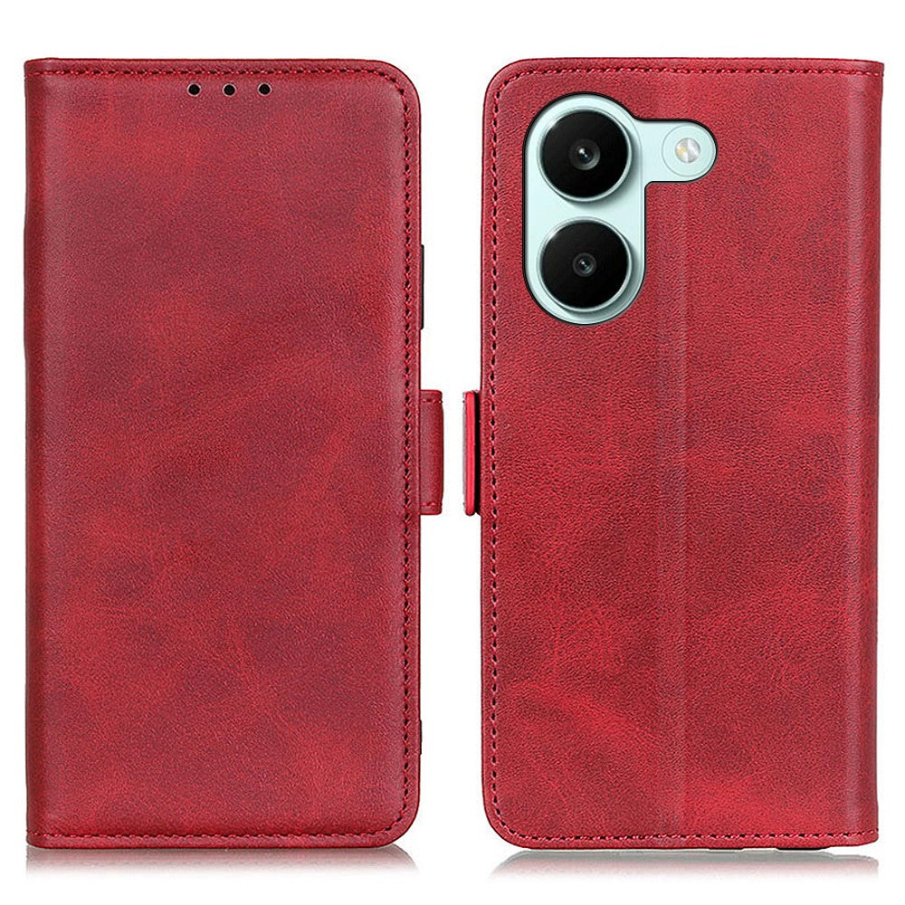 For Xiaomi Poco X8 Pro 5G / Redmi Turbo 5 5G Case Stand Cowhide Texture PU Leather Phone Cover