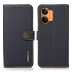 KHAZNEH for Xiaomi Poco X8 Pro Max 5G / Redmi Turbo 5 Max 5G Case Genuine Cow Leather RFID Blocking Wallet Phone Cover