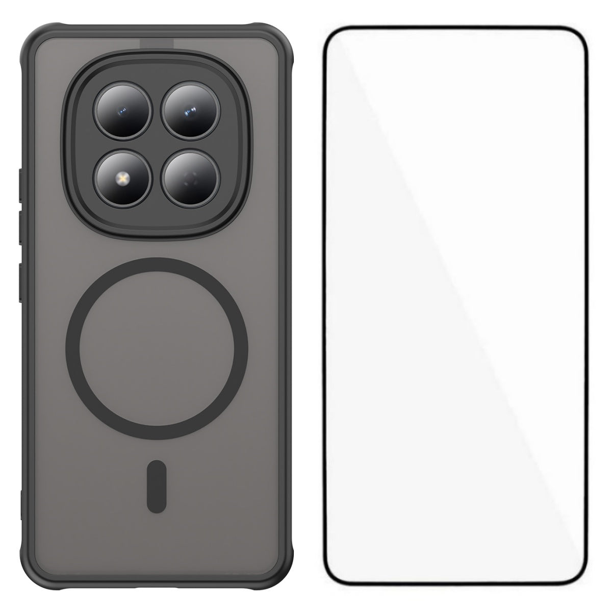 WANLONFENG For Xiaomi Redmi Note 15 4G (Global) FD Series Magnetic Case with Screen Film Skin Touch TPU + PC Phone Back Cover