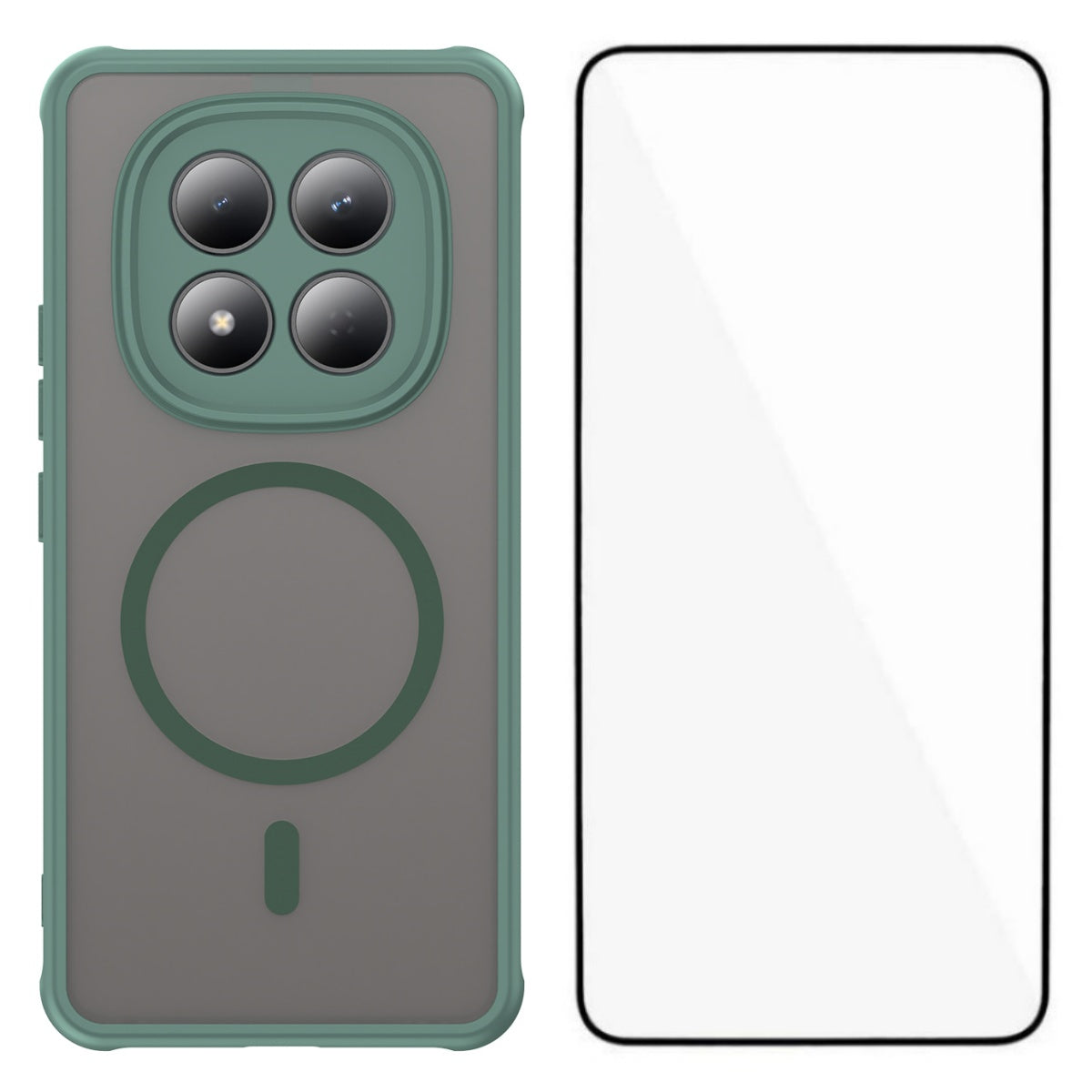 WANLONFENG For Xiaomi Redmi Note 15 4G (Global) FD Series Magnetic Case with Screen Film Skin Touch TPU + PC Phone Back Cover