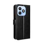 For Honor X8d 4G PU Leather Case with Strap Crazy Horse Texture Phone Wallet Cover