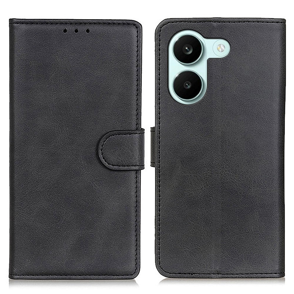 For Xiaomi Poco X8 Pro 5G / Redmi Turbo 5 5G Case Cowhide Texture Leather Wallet Stand Phone Cover