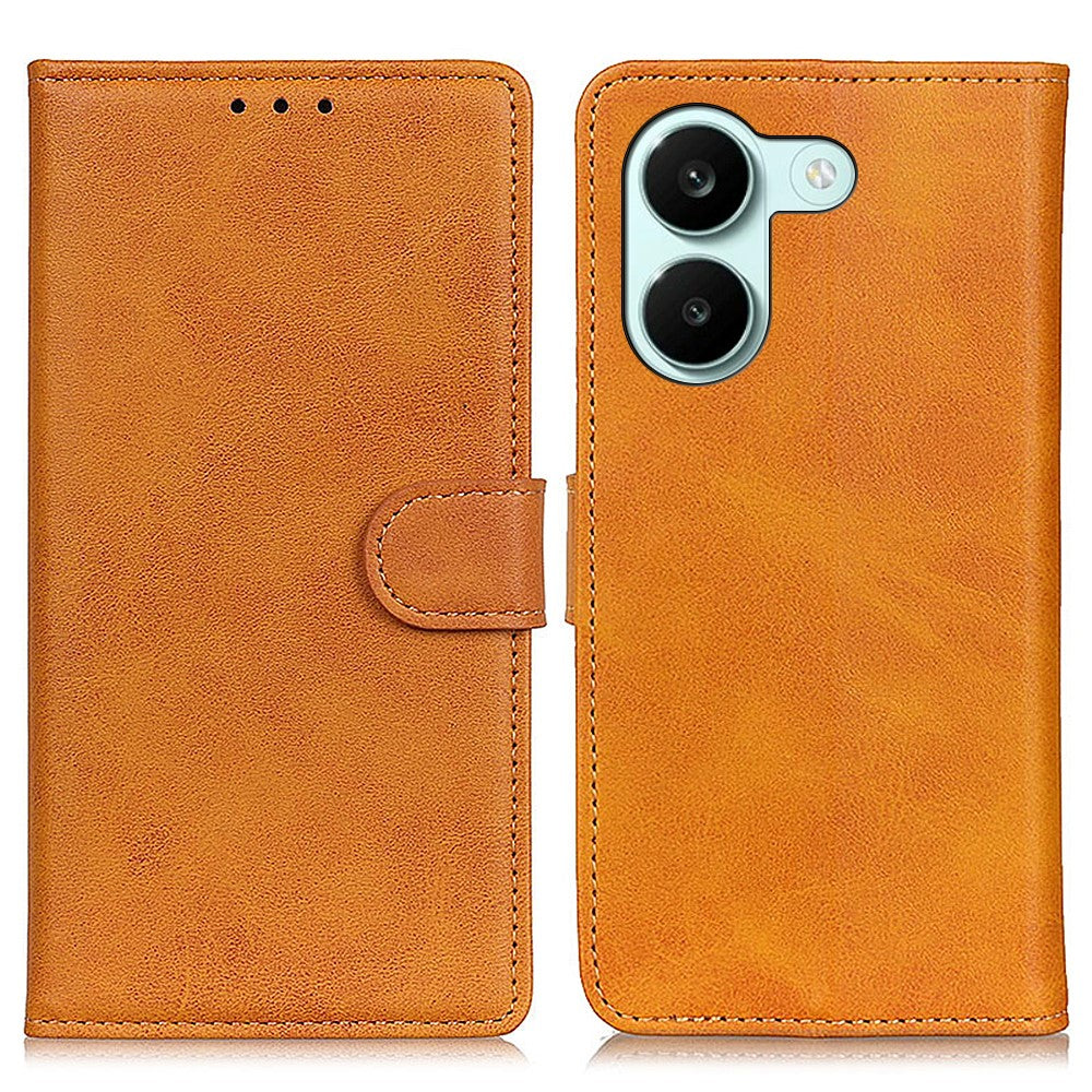 For Xiaomi Poco X8 Pro 5G / Redmi Turbo 5 5G Case Cowhide Texture Leather Wallet Stand Phone Cover