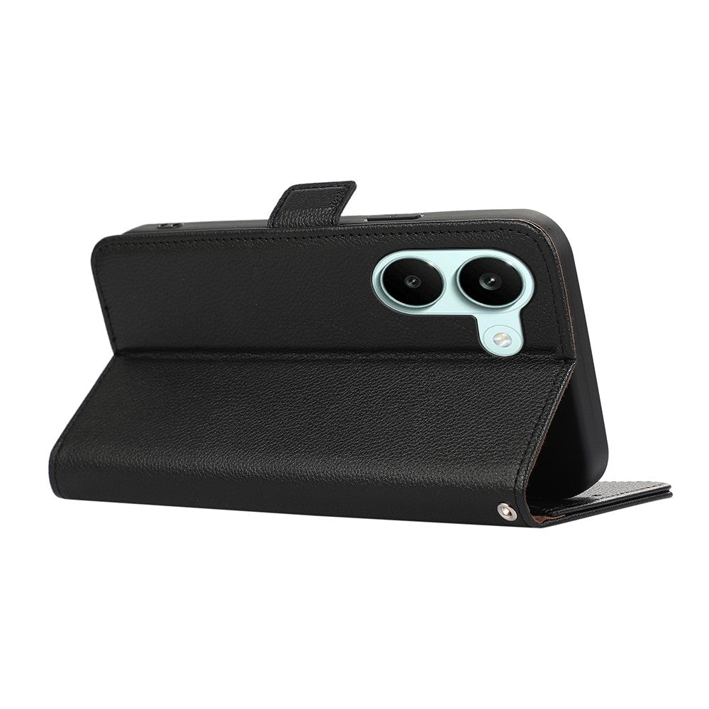 ABEEL Leather Case for Xiaomi Redmi Turbo 5 5G  /  Poco X8 Pro 5G Litchi Texture RFID Blocking Phone Cover
