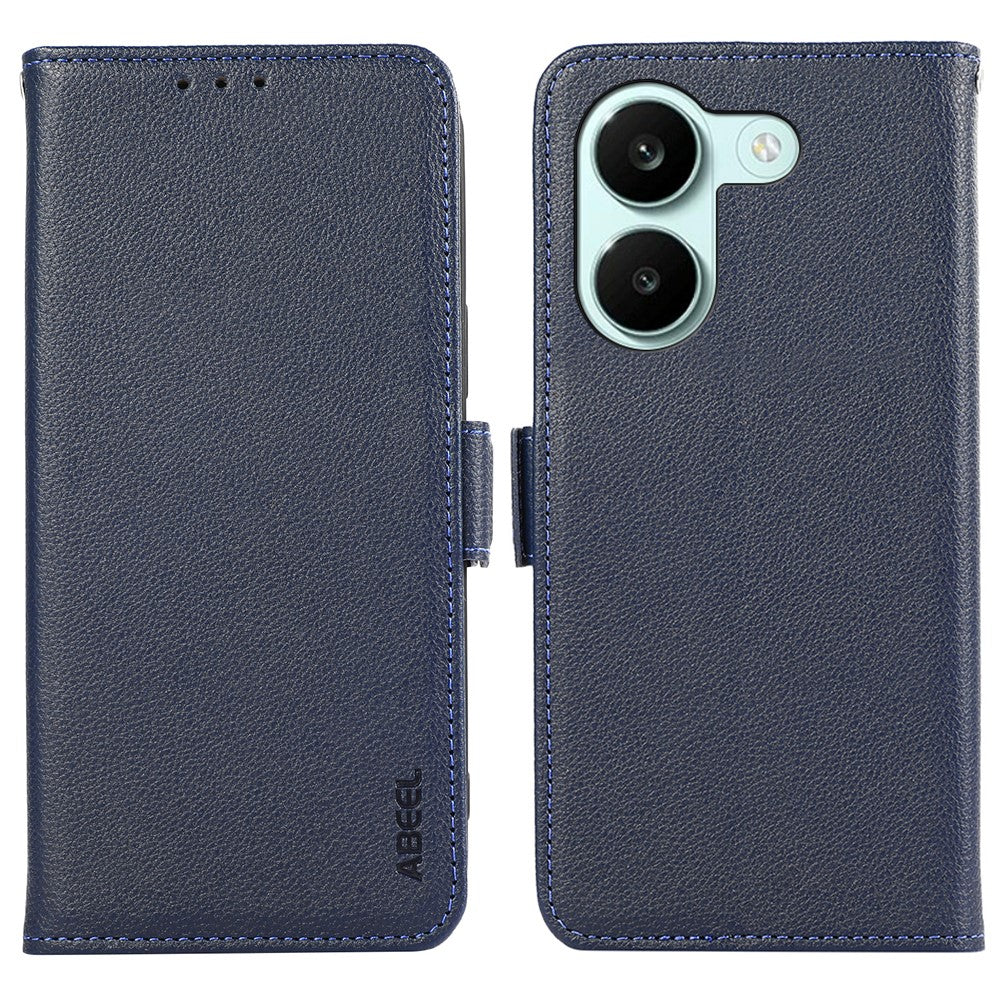 ABEEL Leather Case for Xiaomi Redmi Turbo 5 5G  /  Poco X8 Pro 5G Litchi Texture RFID Blocking Phone Cover