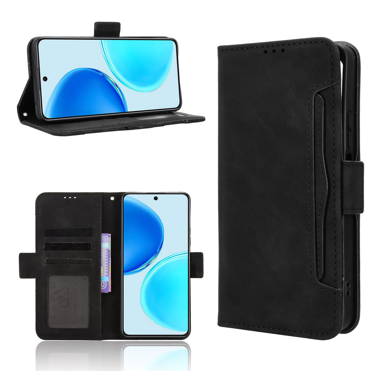 For Honor X8d 4G Leather Case Phone Wallet Cover with Multiple Card Slots