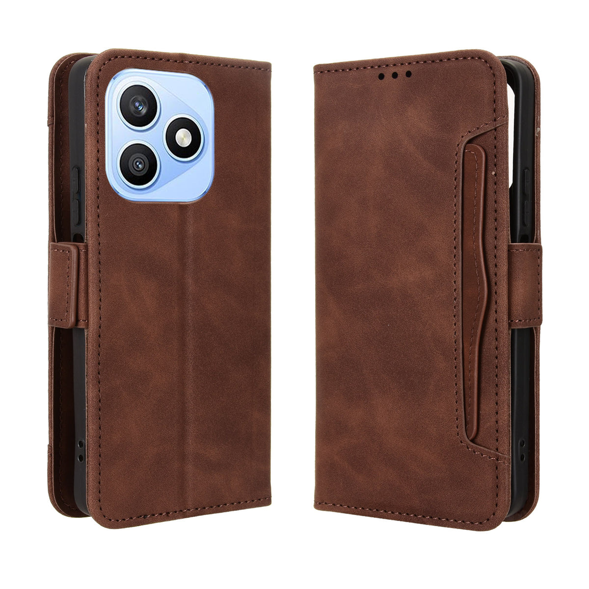 For Honor X8d 4G Leather Case Phone Wallet Cover with Multiple Card Slots