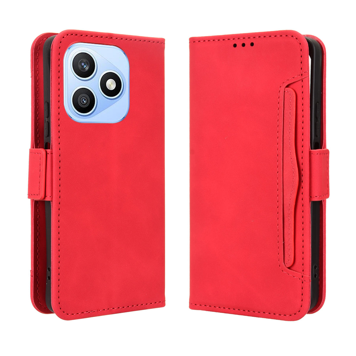 For Honor X8d 4G Leather Case Phone Wallet Cover with Multiple Card Slots