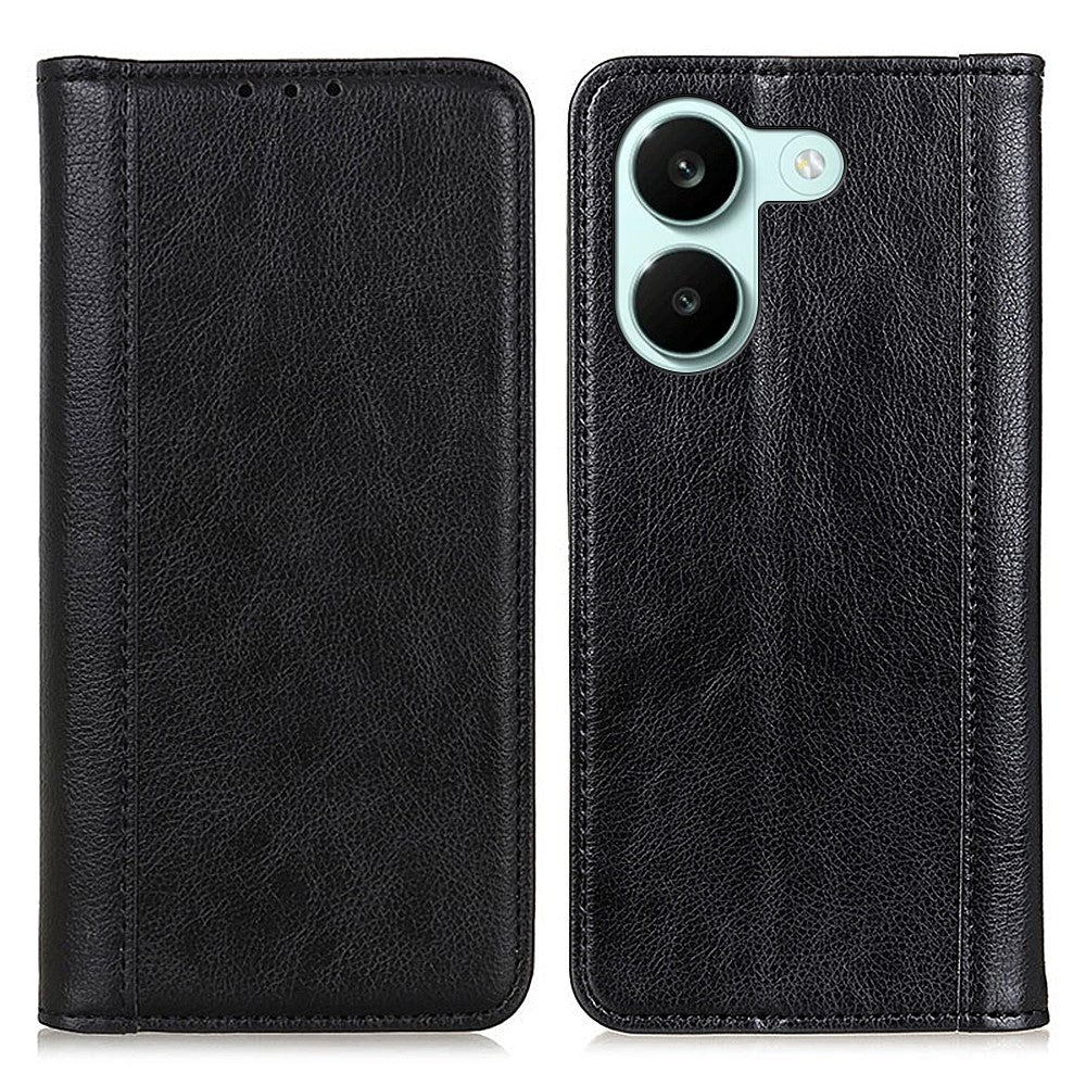 Stand Case for Xiaomi Poco X8 Pro 5G  /  Redmi Turbo 5 5G Split Leather Litchi Texture Wallet Phone Cover