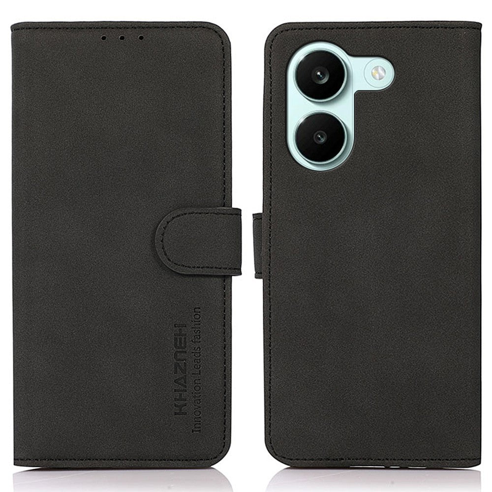 KHAZNEH Leather Case for Xiaomi Poco X8 Pro 5G  /  Redmi Turbo 5 5G Anti Scratch PU Wallet Stand Phone Cover