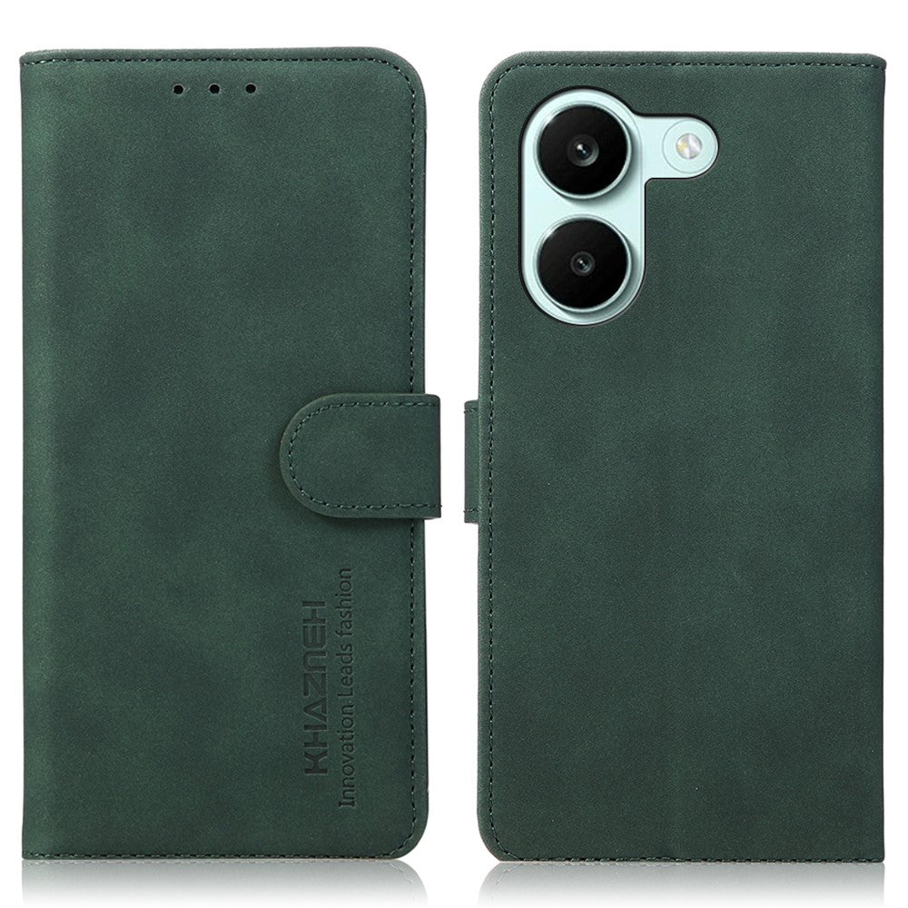 KHAZNEH Leather Case for Xiaomi Poco X8 Pro 5G  /  Redmi Turbo 5 5G Anti Scratch PU Wallet Stand Phone Cover