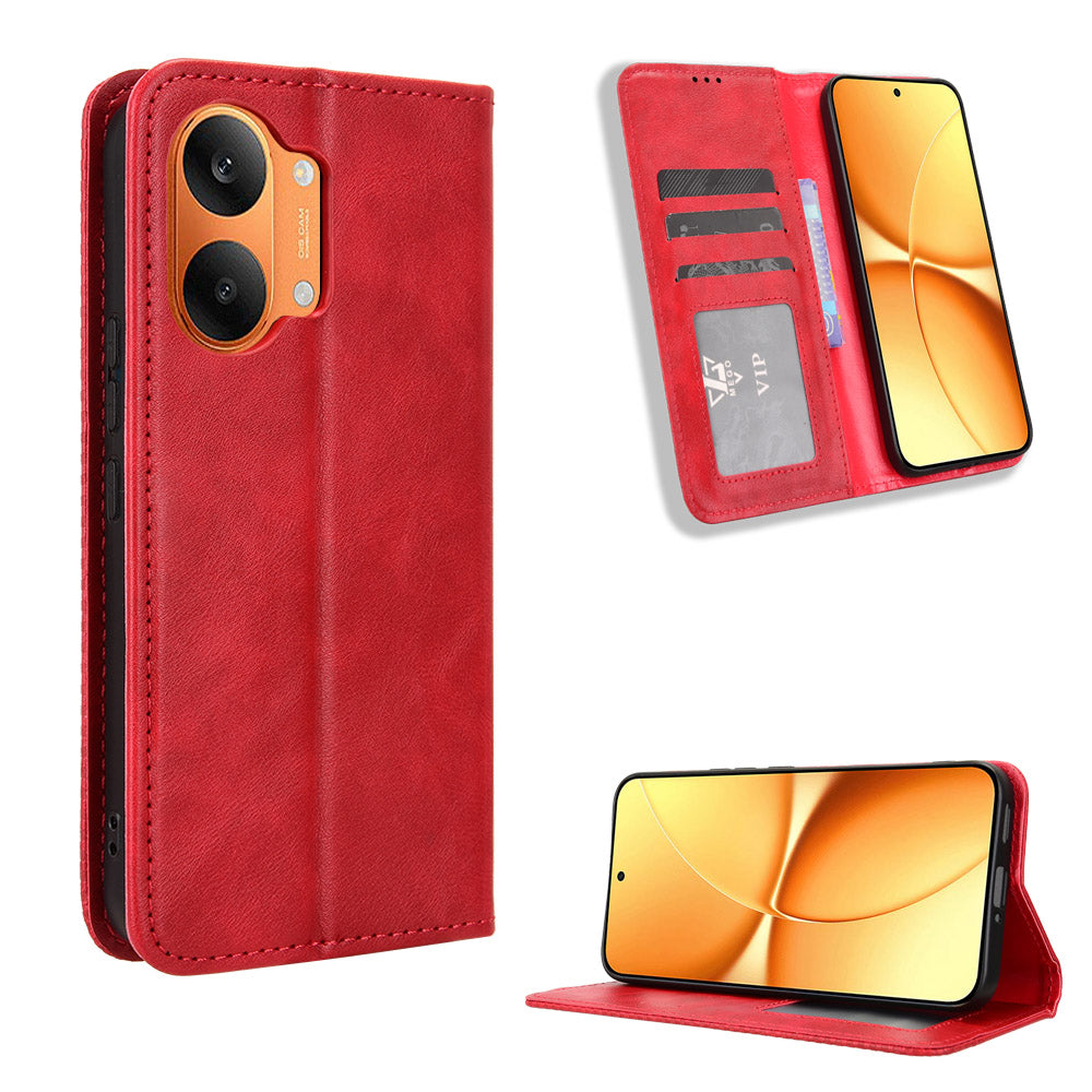 For Xiaomi Redmi Turbo 5 Max 5G / Xiaomi Poco X8 Pro Max 5G Leather Case Wallet Stand Retro Texture Phone Cover