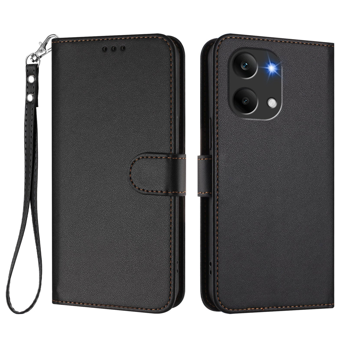 For Xiaomi Poco X8 Pro Max 5G / Xiaomi Redmi Turbo 5 Max 5G Leather Case Wallet Stand Phone Cover with Wrist Strap