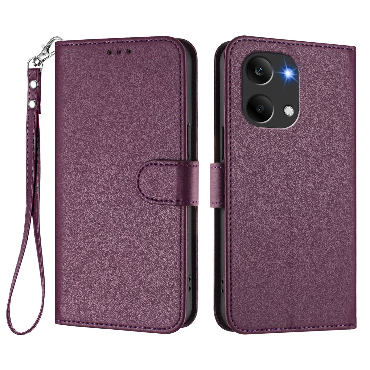 For Xiaomi Poco X8 Pro Max 5G / Xiaomi Redmi Turbo 5 Max 5G Leather Case Wallet Stand Phone Cover with Wrist Strap