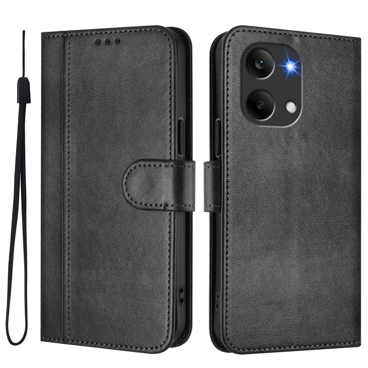 For Xiaomi Poco X8 Pro Max 5G / Xiaomi Redmi Turbo 5 Max 5G Cases Wallet Stand Retro Texture Leather Phone Cover with Lanyard