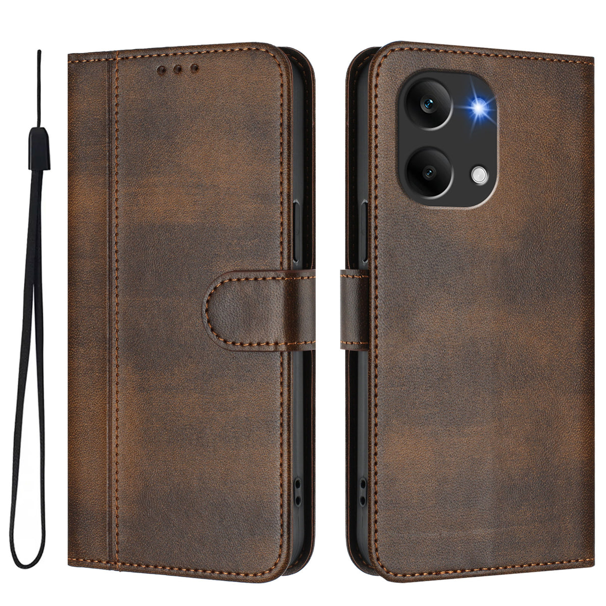 For Xiaomi Poco X8 Pro Max 5G / Xiaomi Redmi Turbo 5 Max 5G Cases Wallet Stand Retro Texture Leather Phone Cover with Lanyard