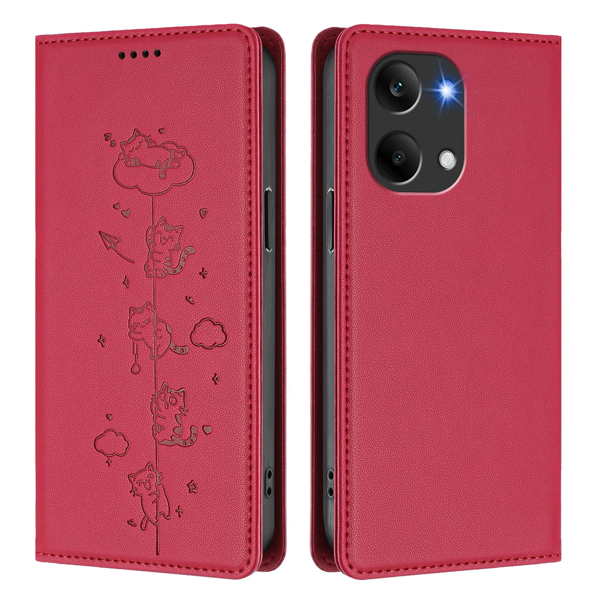 For Xiaomi Poco X8 Pro Max 5G / Xiaomi Redmi Turbo 5 Max 5G Case RFID Blocking Wallet Stand Imprinted Cat Pattern Leather Phone Cover