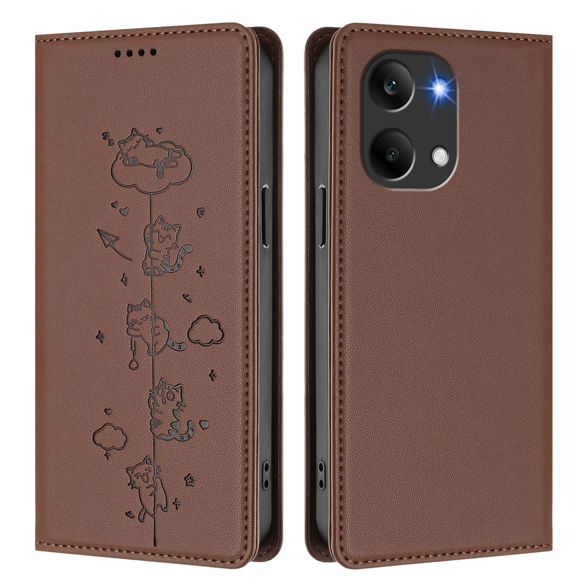 For Xiaomi Poco X8 Pro Max 5G / Xiaomi Redmi Turbo 5 Max 5G Case RFID Blocking Wallet Stand Imprinted Cat Pattern Leather Phone Cover