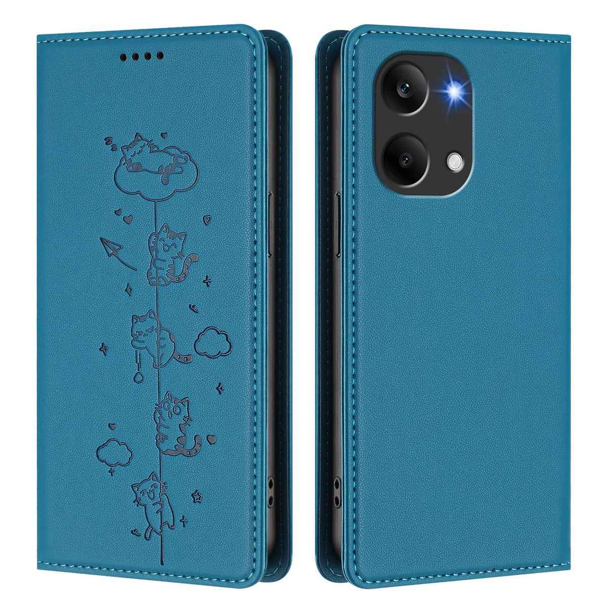 For Xiaomi Poco X8 Pro Max 5G / Xiaomi Redmi Turbo 5 Max 5G Case RFID Blocking Wallet Stand Imprinted Cat Pattern Leather Phone Cover