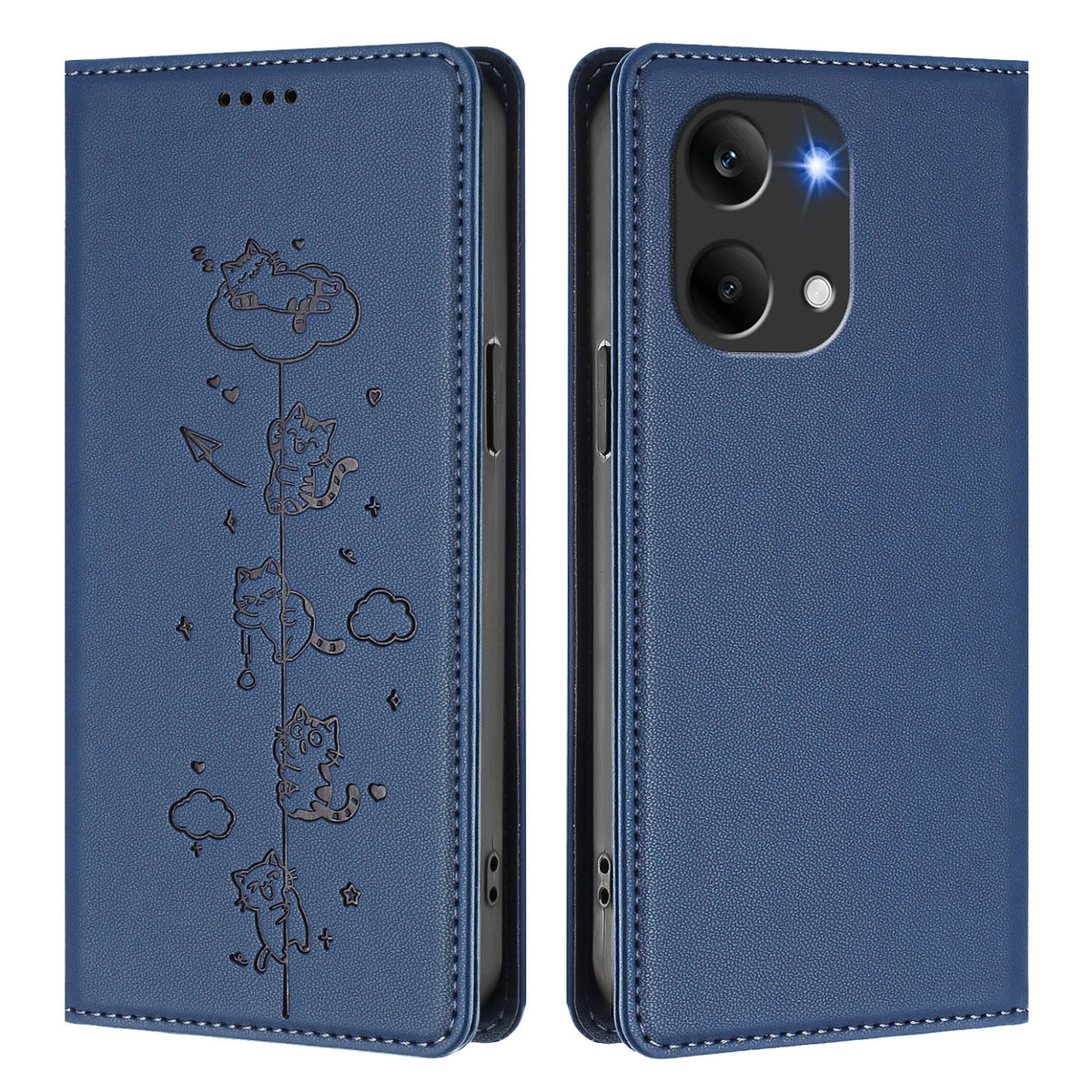 For Xiaomi Poco X8 Pro Max 5G / Xiaomi Redmi Turbo 5 Max 5G Case RFID Blocking Wallet Stand Imprinted Cat Pattern Leather Phone Cover