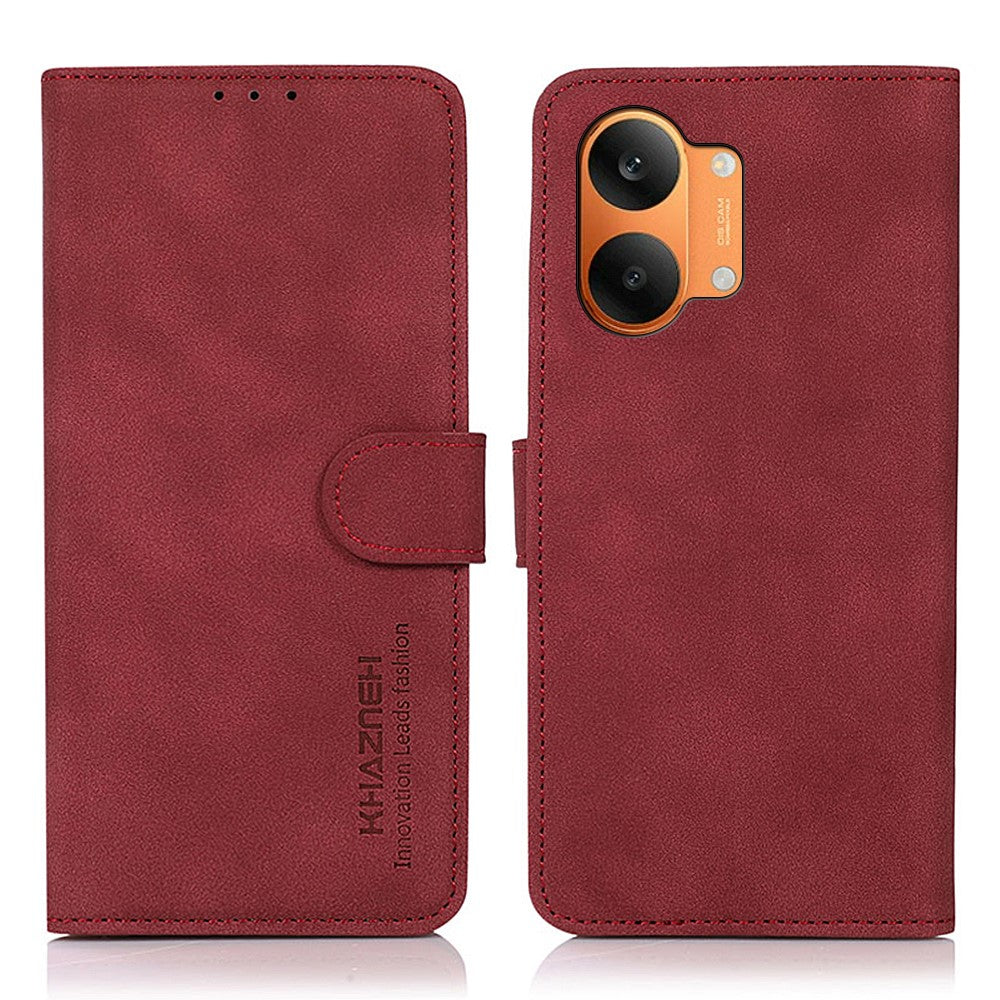 KHAZNEH Skal För Xiaomi Poco X8 Pro Max 5G / Redmi Turbo 5 Max 5G Reptåligt PU-läder Plånboksfodral
