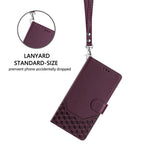 For Xiaomi Poco X8 Pro Max 5G / Xiaomi Redmi Turbo 5 Max 5G Case Imprinted Honeycomb RFID Blocking Leather Phone Cover with Strap
