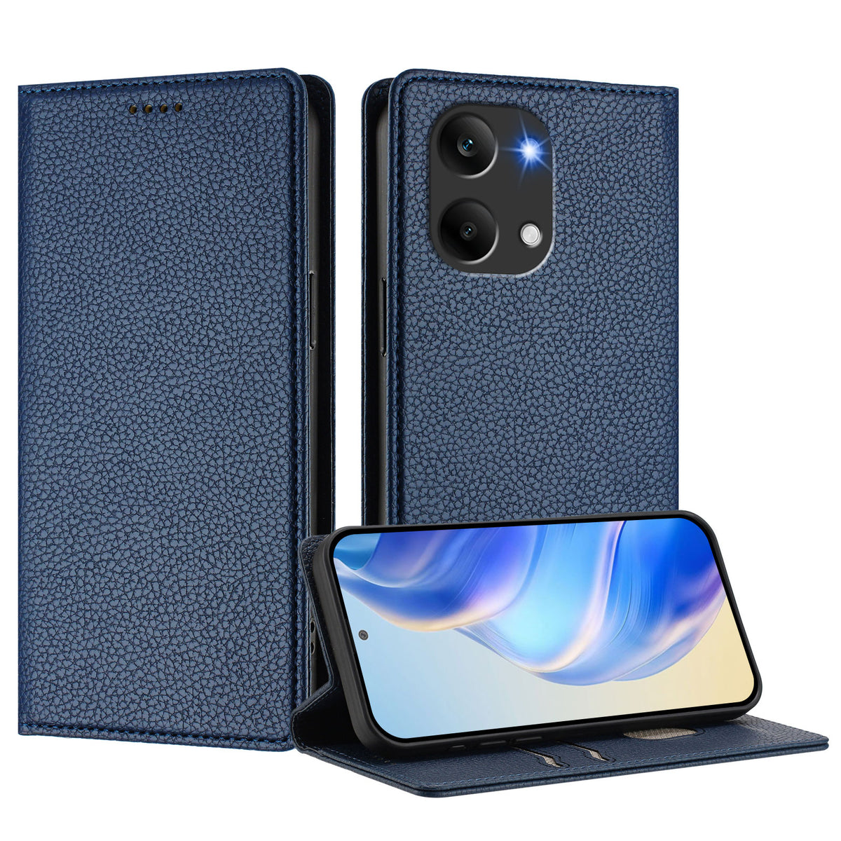 Xiaomi Poco X8 Pro Max 5G / Xiaomi Redmi Turbo 5 Max 5G Plånboksfodral RFID-blockerande Litchitexturerat läderfodral