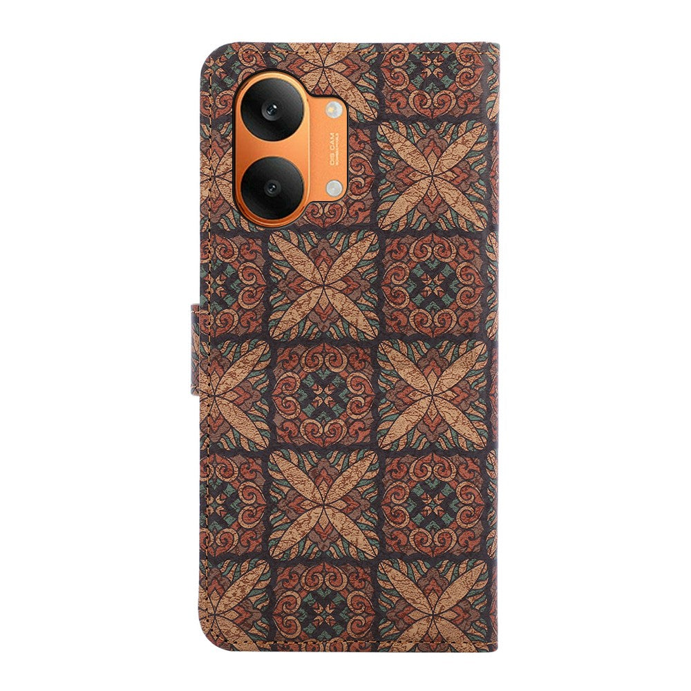 Xiaomi Poco X8 Pro Max 5G / Redmi Turbo 5 Max 5G Läderplånboksfodral Bohemiskt TPU PU mobilskal med Stativ
