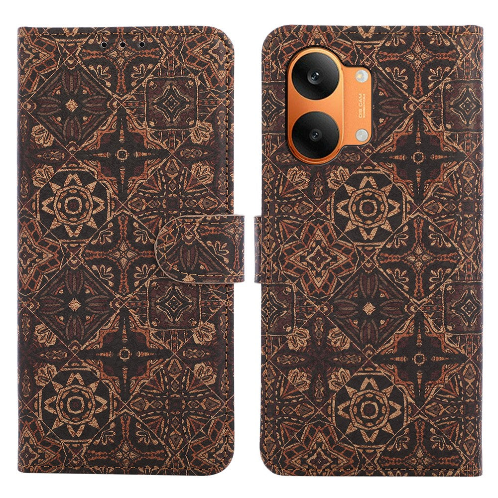 Xiaomi Poco X8 Pro Max 5G / Redmi Turbo 5 Max 5G Läderplånboksfodral Bohemiskt TPU PU mobilskal med Stativ