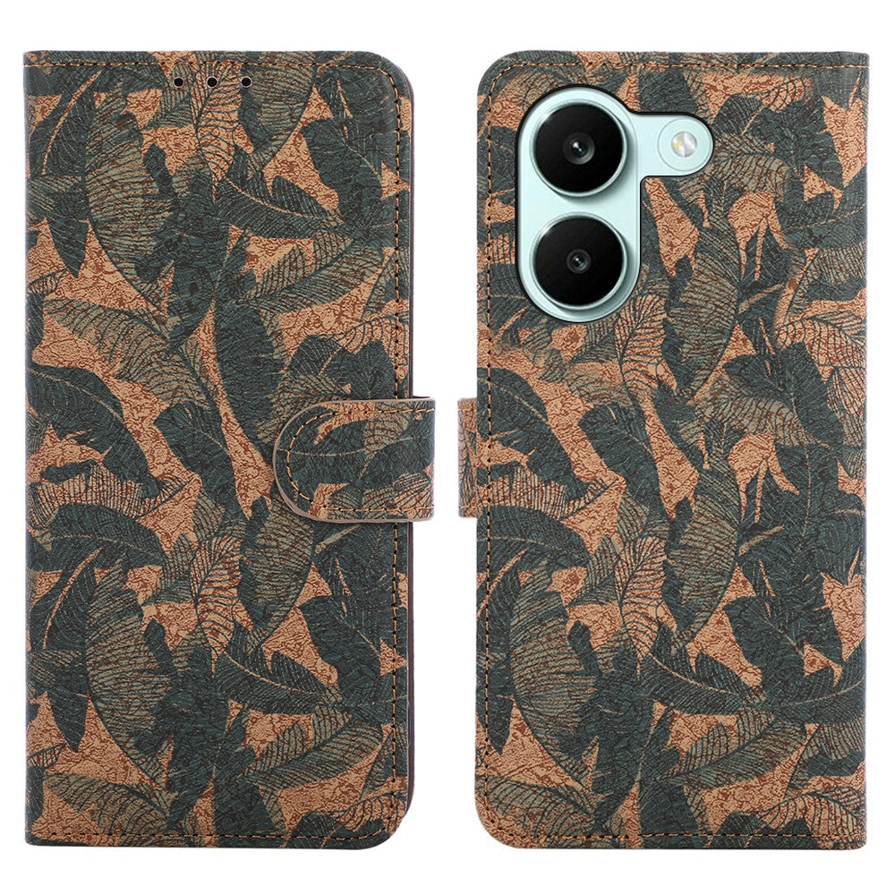 Leather Wallet Case for Xiaomi Poco X8 Pro 5G  /  Redmi Turbo 5 5G Bohemian-style TPU PU Phone Cover with Stand