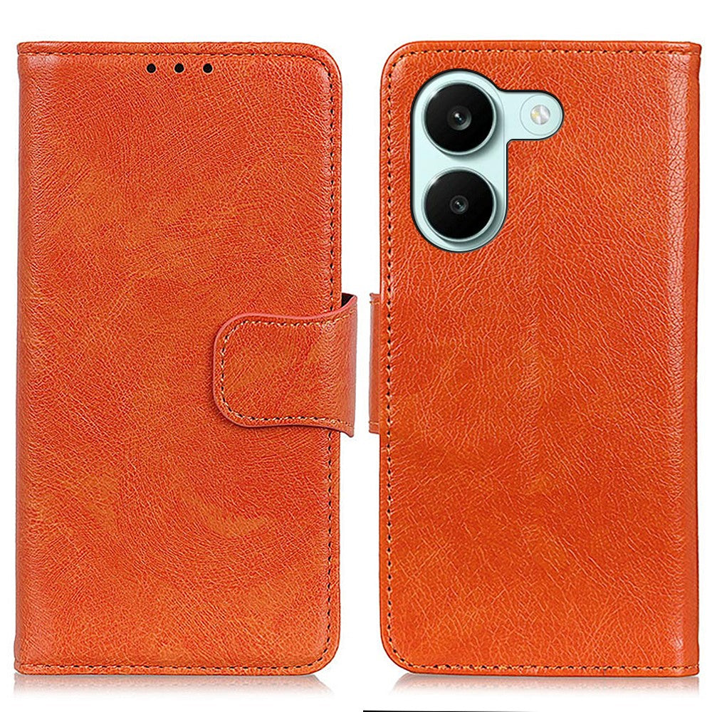 For Xiaomi Poco X8 Pro 5G / Redmi Turbo 5 5G Case Nappa Texture Split Leather Wallet Phone Cover