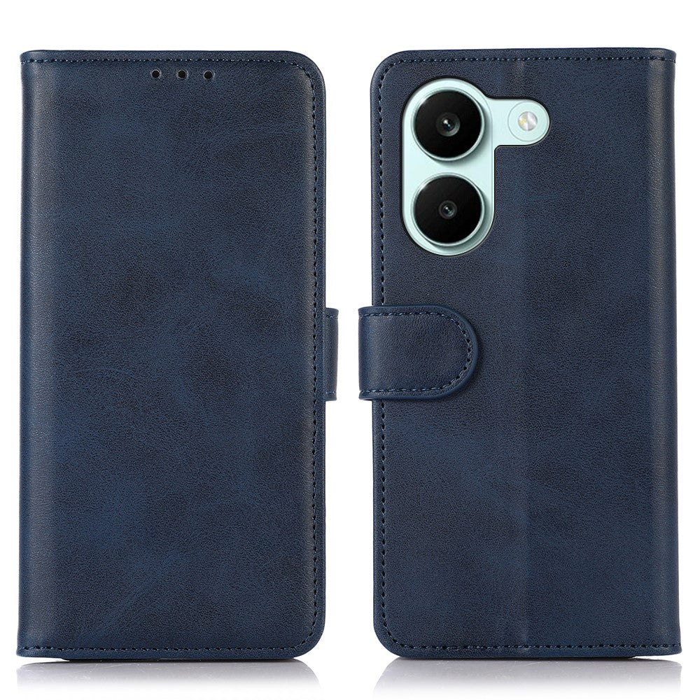 For Xiaomi Poco X8 Pro 5G / Redmi Turbo 5 5G Case Cowhide Texture Leather Wallet Phone Cover with Stand
