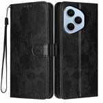 For Honor 400 Pro 5G (Global) Wallet Cover med præget blomster PU-læder Stand Flip Telefoncover med Håndrem