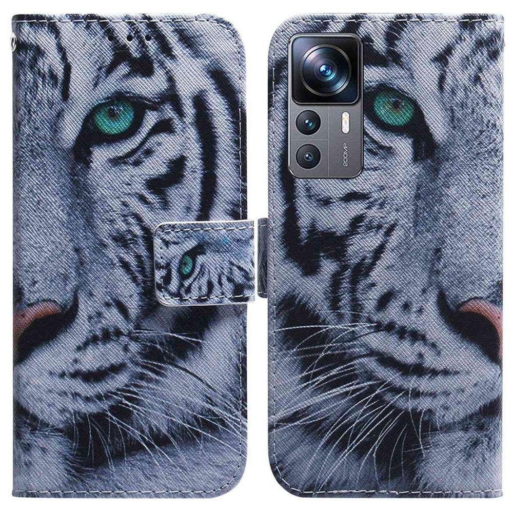 For Xiaomi 12T Pro 5G Pattern Printing Full Protection Phone Case PU Leather Wallet Stand Cover