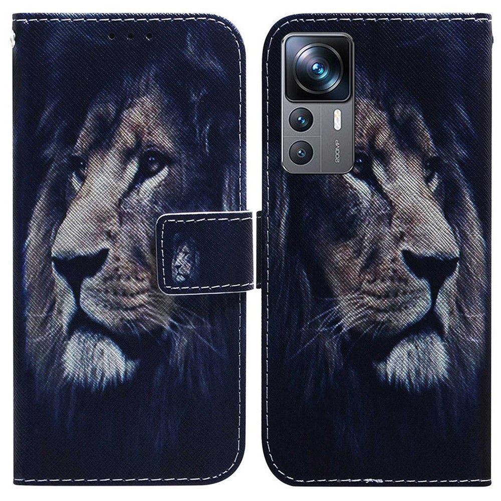 For Xiaomi 12T Pro 5G Pattern Printing Full Protection Phone Case PU Leather Wallet Stand Cover