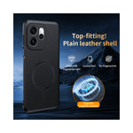 For Oppo Reno15 F 5G Magnetic Case Leather Coated TPU + PC Phone Cover