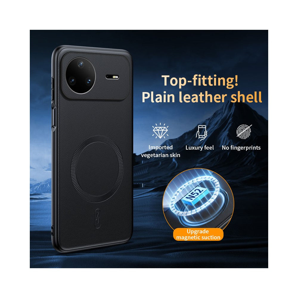 For Huawei nova 15 Pro 5G Magnetic Case Leather Coated TPU + PC Phone Cover