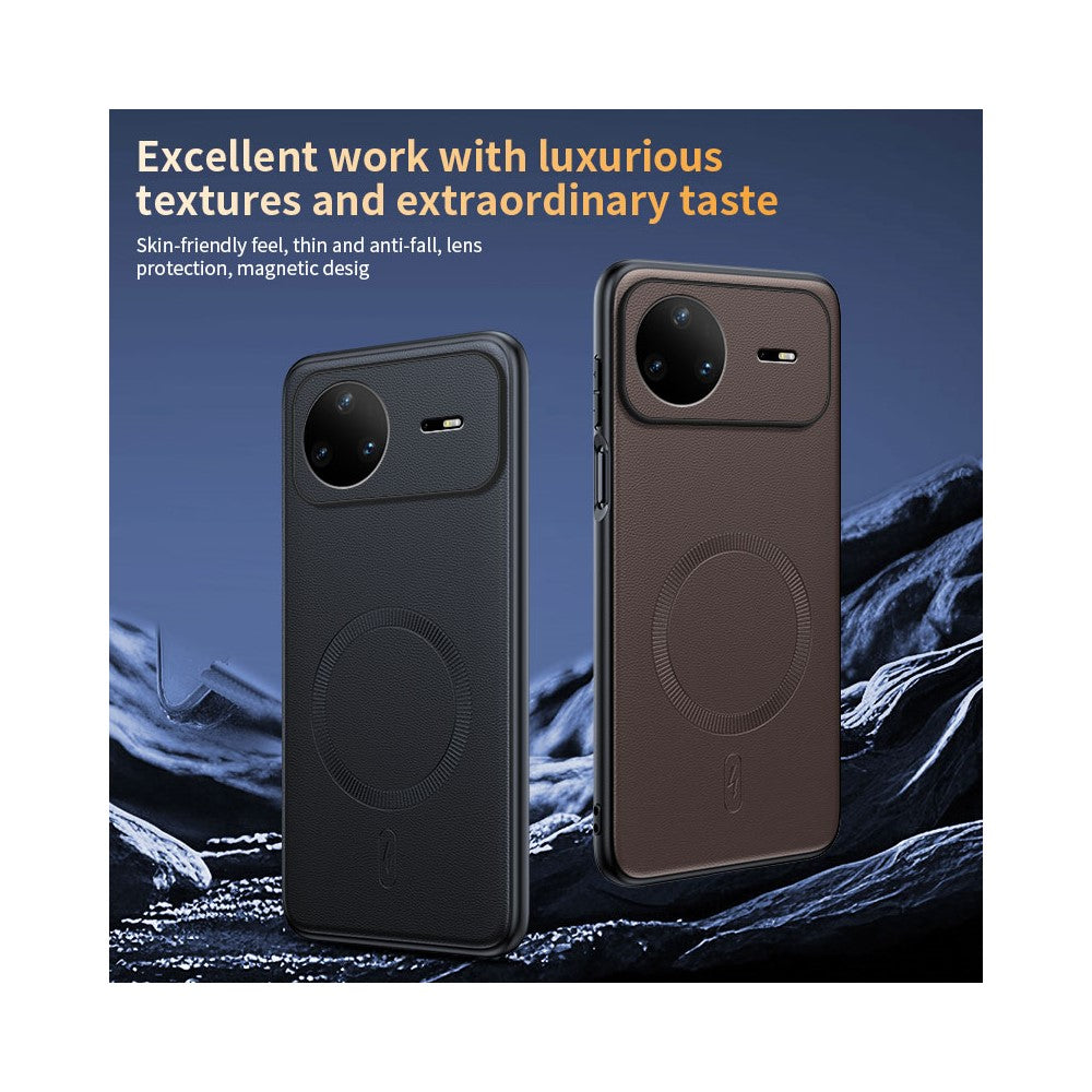 For Huawei nova 15 Pro 5G Magnetic Case Leather Coated TPU + PC Phone Cover