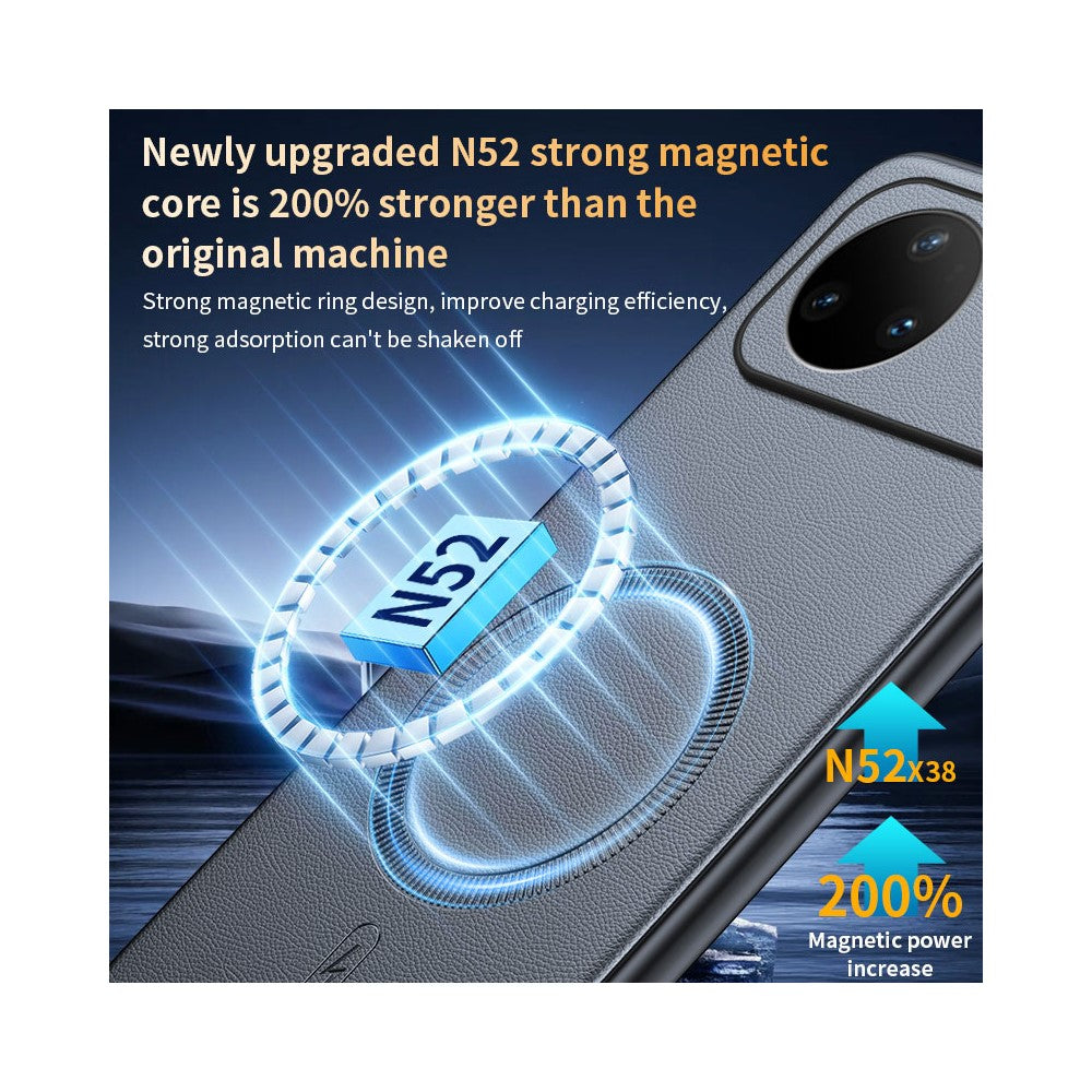 For Huawei nova 15 Pro 5G Magnetic Case Leather Coated TPU + PC Phone Cover