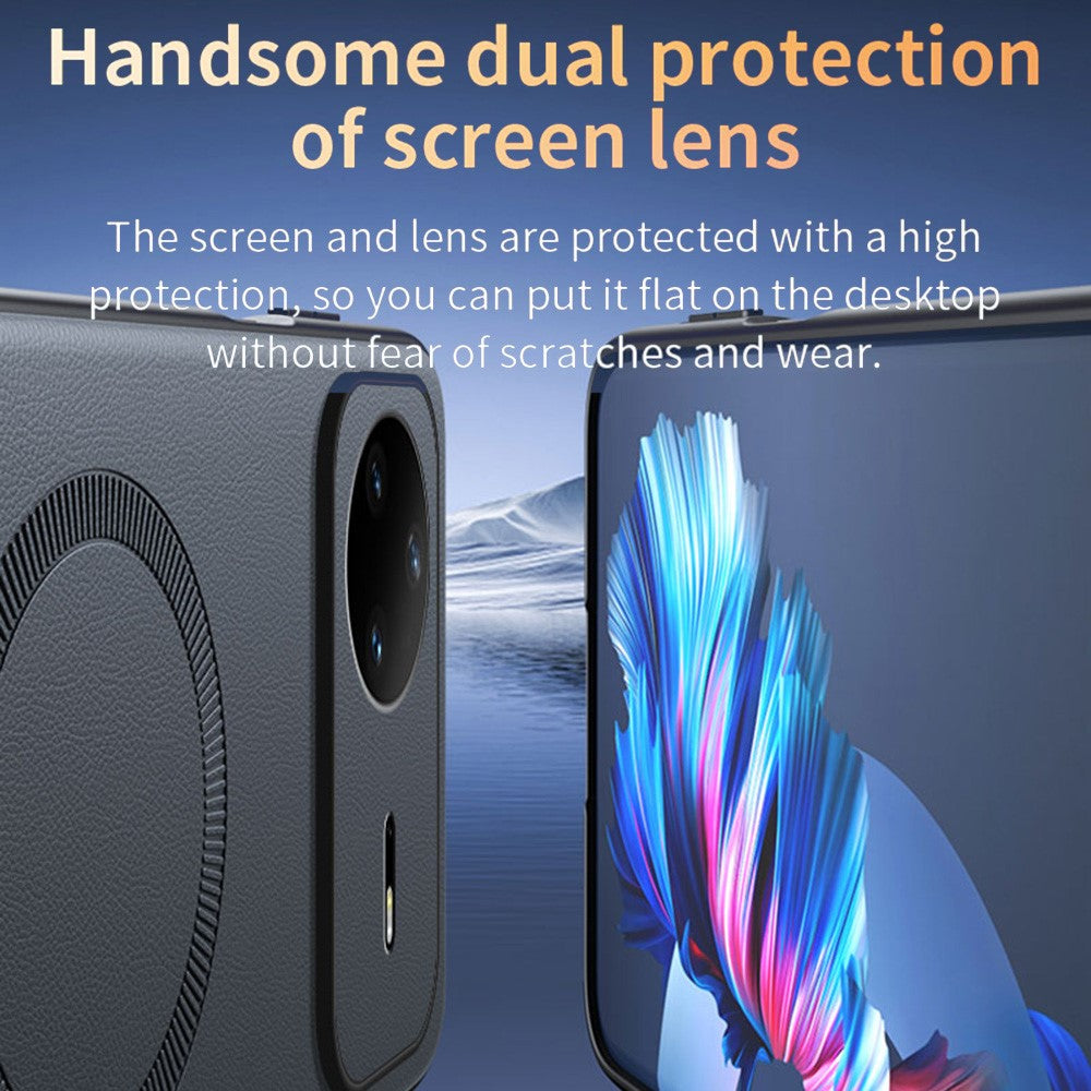 For Huawei nova 15 Pro 5G Magnetic Case Leather Coated TPU + PC Phone Cover