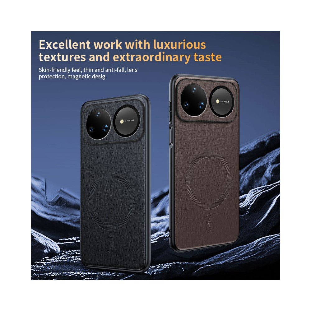 For Huawei nova 15 Ultra 5G Magnetic Case Leather Coated TPU + PC Phone Cover