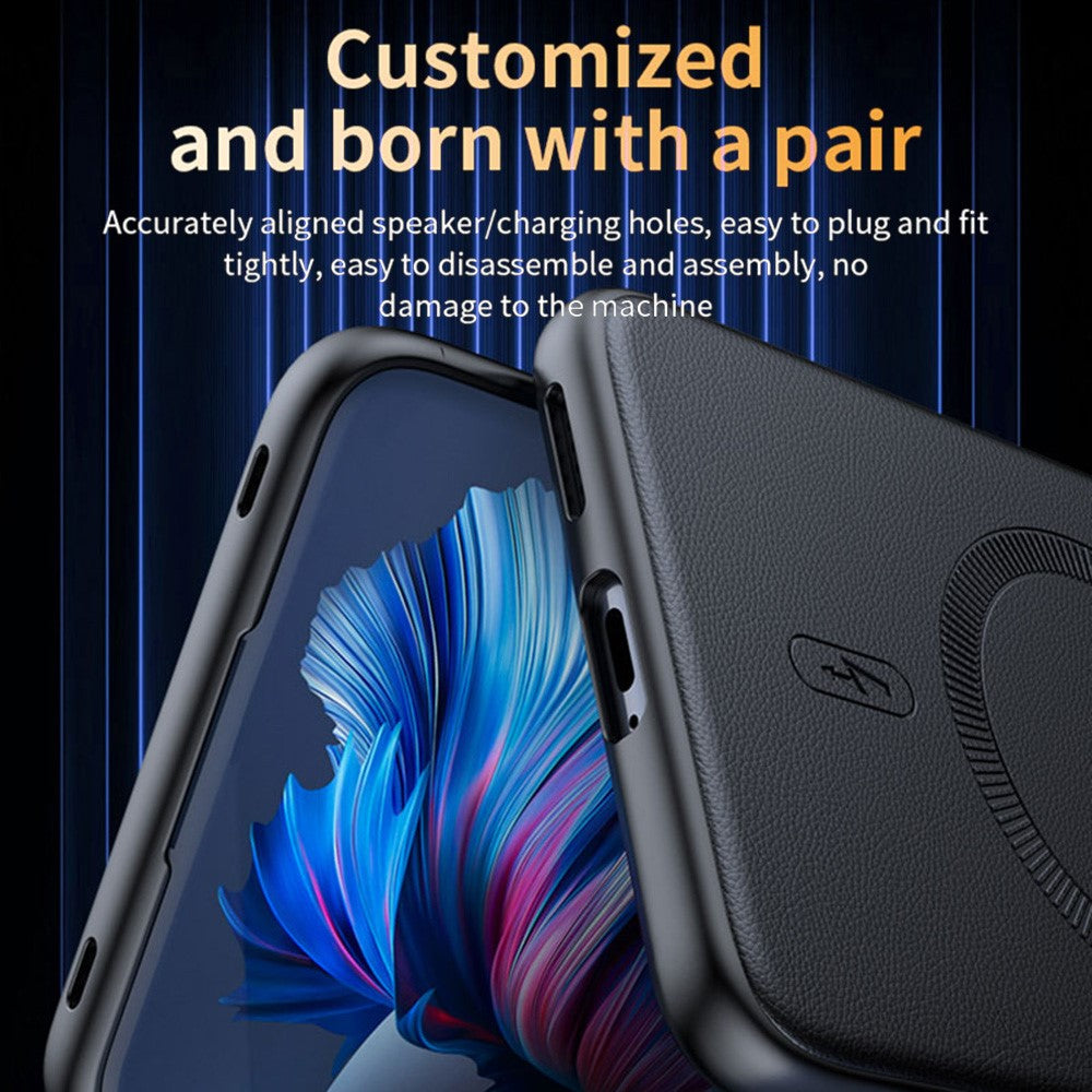 For Huawei nova 15 Ultra 5G Magnetic Case Leather Coated TPU + PC Phone Cover
