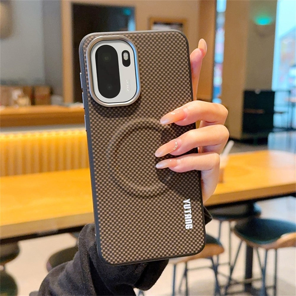 YUTANG Magnetic Case for OnePlus 15R 5G  /  Ace 6 5G  /  Ace 6T 5G Dot Pattern PC+TPU Shockproof Phone Cover