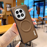 YUTANG for OnePlus 13 Magnetic Case Dot Pattern PC+TPU Shockproof Phone Cover