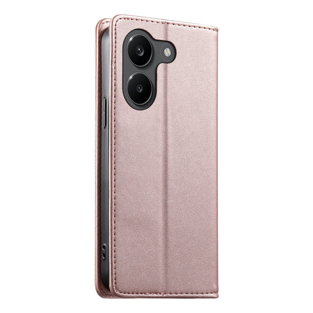 For Xiaomi Poco X8 Pro 5G  /  Redmi Turbo 5 5G Wallet Stand Case Line Splicing TPU PU Leather Phone Cover