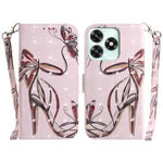 Case for Honor Play10A 4G  /  X5c Plus 4G  /  X5c 4G Pattern Printing Leather Wallet Phone Cover with Wrist Strap
