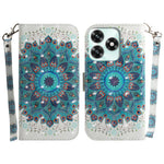 Case for Honor Play10A 4G  /  X5c Plus 4G  /  X5c 4G Pattern Printing Leather Wallet Phone Cover with Wrist Strap