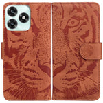 Etui til Honor Play10A 4G / X5c Plus 4G / X5c 4G Tigerpræg Læderpung Telefoncover