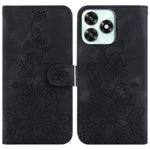 For Honor Play10A 4G  /  X5c Plus 4G  /  X5c 4G Stand Case Lily Flower Imprint Leather Phone Cover with Wrist Strap